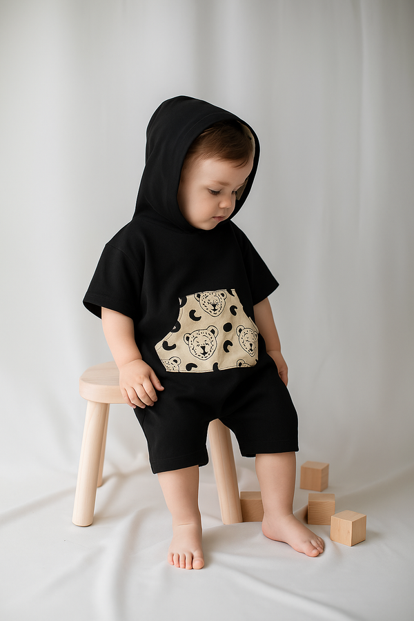 Unisex-Babyoverall mit Kapuze aus Bio-Baumwolle | 6 Monate–4 Jahre | RG Brand | RG213