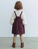 Kız Çocuk Kadife Salopet Elbise – Çift Cepli, Kışlık Günlük Tulum Elbise