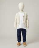 Unisex Düğme Detaylı Bebek Hırkası