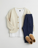 Unisex Düğme Detaylı Bebek Hırkası