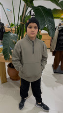 Girls and Boys 3-Piece Tracksuit Set 3 Yarn No Raising – Sweatshirt, Sweatpants and Beanie