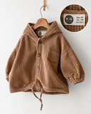 Çocuk Kadife Mont | Kapüşonlu Fermuarlı Cepli | 3–9 Yaş | Kız & Erkek | Bej, Bordo, Hardal, Pembe, Siyah | RG1798