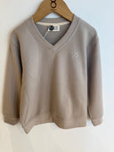 Young Kids V-Neck Knitted Sweater Old Money Girls &amp; Boys Ages 9–15 | Black | RG3365