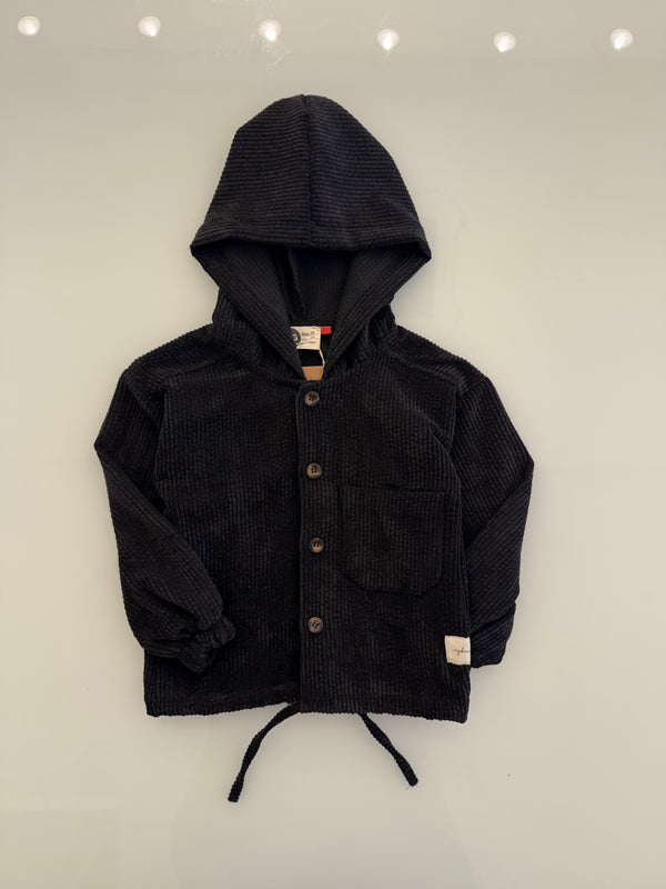 Hooded Button-Up Corduroy Kids' Jacket, Ages 3–9 | RG1798