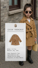 Kinder-Trenchcoat mit Bindedetail und Knöpfen vorne