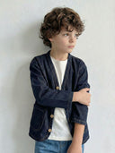 Çocuk Kot Ceket | Oversize Rahat Kesim | Kız & Erkek | 3-9 Yaş | RG1621