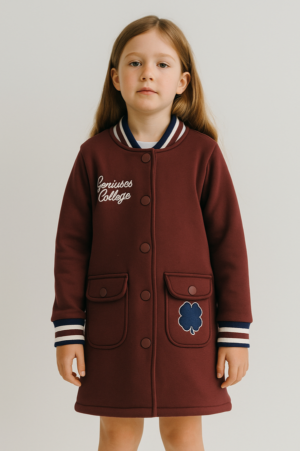 Collegejacke für Mädchen mit Druckknöpfen | 3–9 Jahre | RG Brand | RG1497