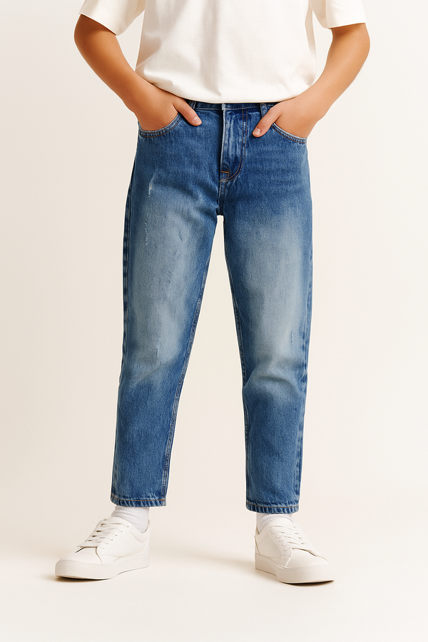 Regular-Fit-Jeans für Jugendliche | 100 % Baumwolle, bequemer Schnitt | Mädchen & Jungen | 9–15 Jahre | RG3398