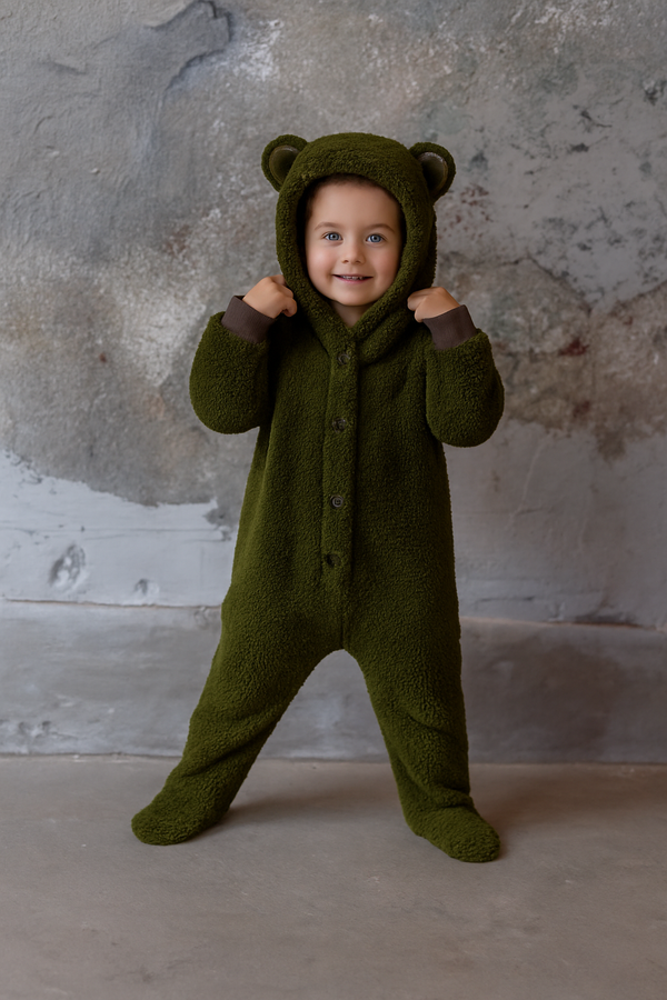 Winteroverall für Babys mit Kapuze und Öhrchen | 6 Monate–4 Jahre | RG Brand | RG257