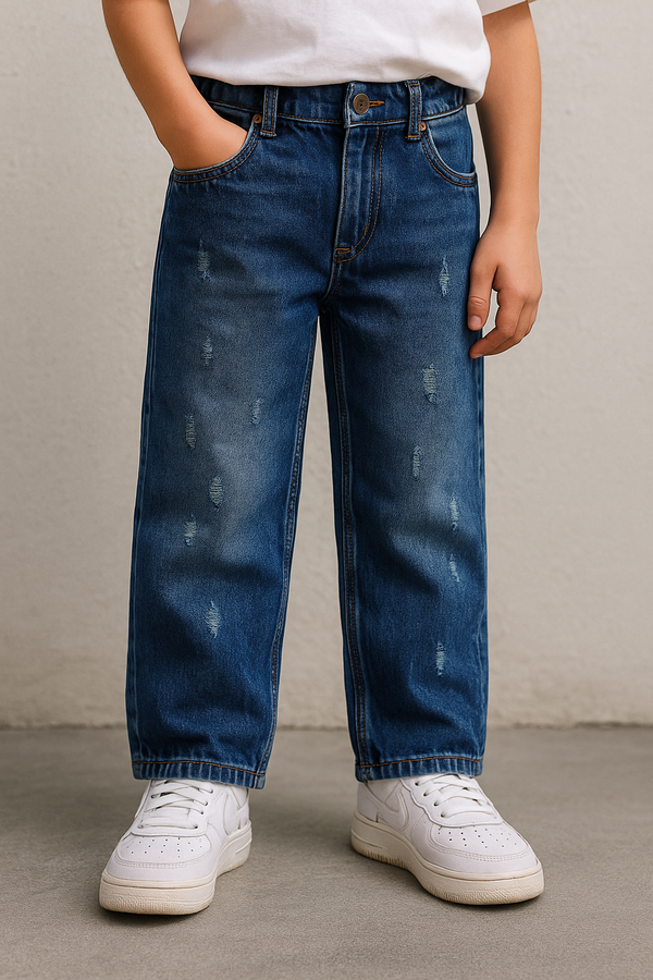 Kinderjeans mit weitem Bein | 100 % Baumwolle | Mädchen & Jungen | RG1593