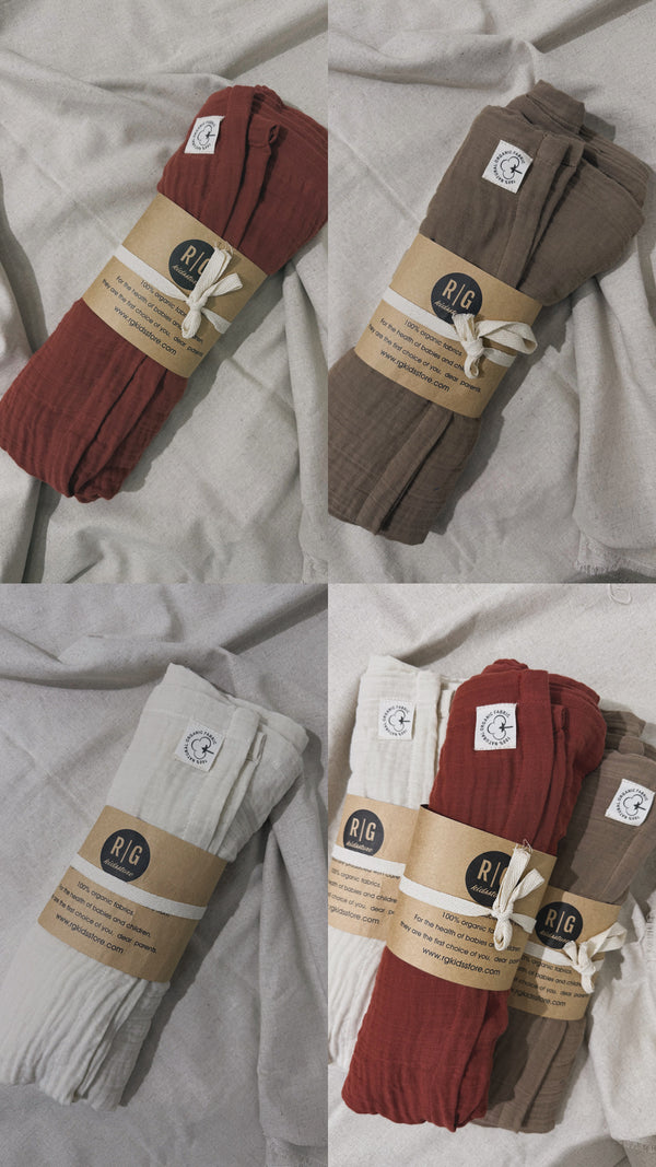 Ring-Sling-Babytragetuch | 100 % Baumwolle | Ab der Geburt | Gold- & Silberringe | RG Brand | RG370