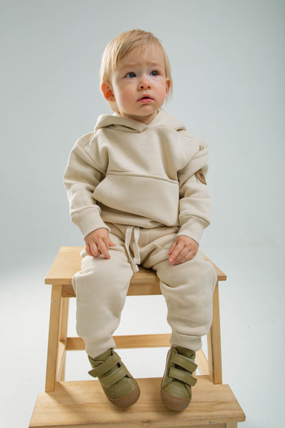 Baby Natural Hooded Tracksuit Set