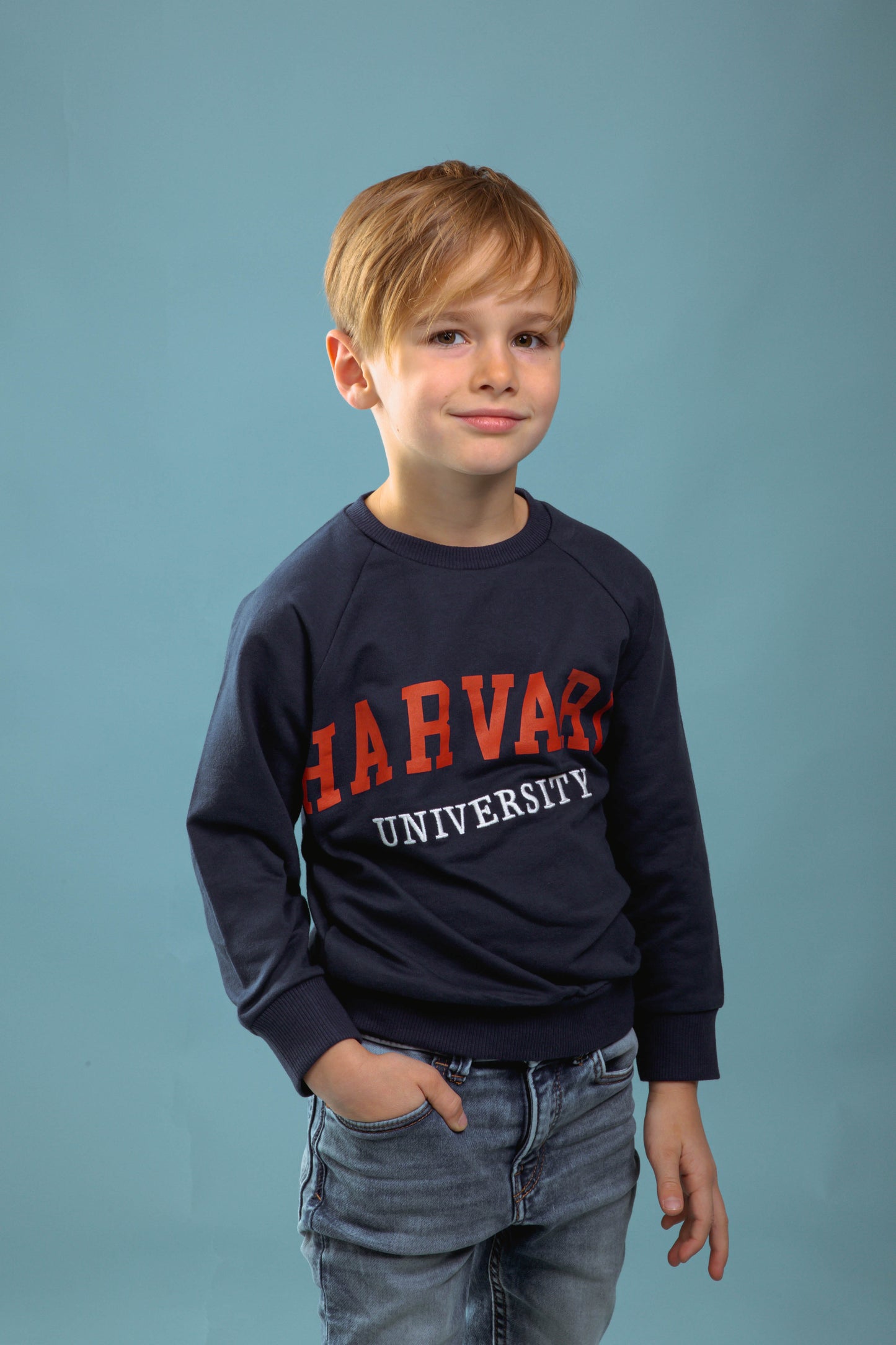 Children's Unisex Sweat with Front Print and Embroidery Detail