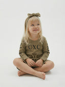 OXO Baskı Desenli Bebek Elbisesi Ve Saç Bandı | RG Brand | 6 Ay–4 Yaş | RG225