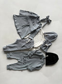 فستان أطفال منقوش بطبعات أوكسو وعصابة رأس