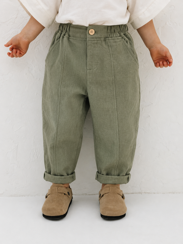 Çocuk Bol Balon Pantolon | 3–9 Yaş | Erkek & Kız | %100 Pamuk Keten | RG Brand | RG1756