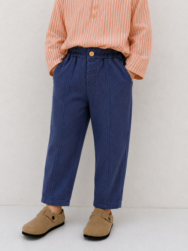 Çocuk Bol Balon Pantolon | 3–9 Yaş | Erkek & Kız | %100 Pamuk Keten | RG Brand | RG1756