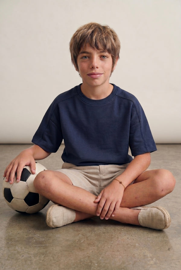 Teen Boys' Oversized Basic T-Shirt | 100% Cotton | Ages 9–15 | Relaxed Fit | RG3726