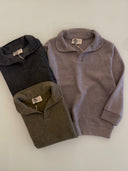 Genç Çocuk Polo Yaka Triko Sweat | 9–15 Yaş | Kız & Erkek | Old Money | Siyah | RG Brand | RG3728