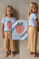 Bebek T-shirt | 6 Ay – 3 Yaş | Ekru | Çilek Baskı | %100 Pamuk Yazlık | RG387