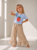 Bebek T-shirt | 6 Ay – 3 Yaş | Ekru | Çilek Baskı | %100 Pamuk Yazlık | RG387