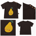 Bebek T-shirt | 6 Ay – 3 Yaş | Ekru & Kahve | Armut Baskı | %100 Pamuk Yazlık | RG388