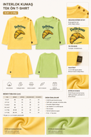 Bebek T-shirt | 6 Ay – 3 Yaş | SARI & Mavi | Kruvasan Baskı | %100 Pamuk Yazlık | RG392