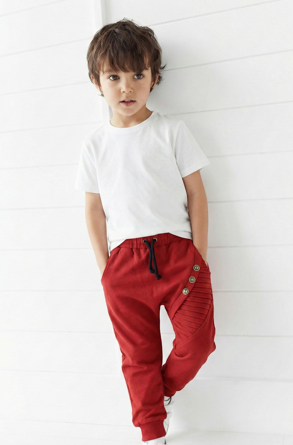 Çocuk Unisex Düğme Detaylı Konfor Eşofman| RG Brand | 3–9 Yaş | RG1144
