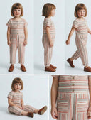 Kids' Striped Linen Jumpsuit | 3–9 Years | Summer Jumpsuit for Girls | Natural and Lightweight | RG1299