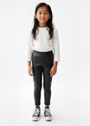 İçi Kürklü Çocuk Mat Deri Tayt