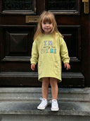 Günlük Penye Kız Çocuk Elbisesi | Çift Cepli, %100 Pamuk | Rahat Kesim, 4 Mevsim | 3-9 Yaş | RG1405