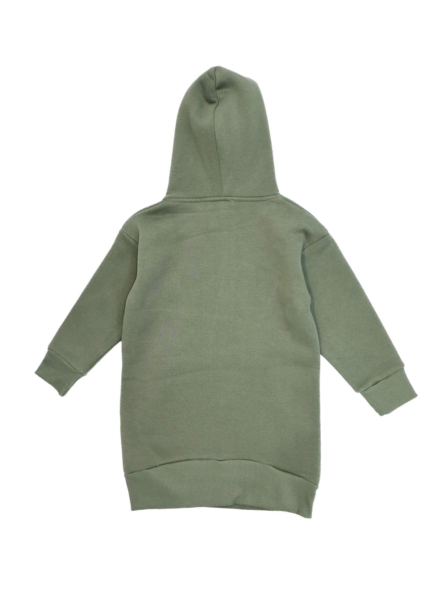 Children's Hooded Sweat Dress with Embossed Print Detail