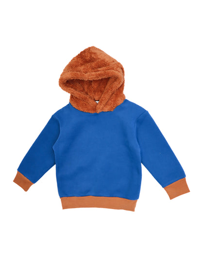 Children's Unisex Plush Detailed Winter Hoodie