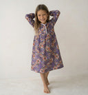 Kız çocuk keten elbise,