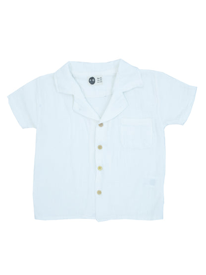 Teenage 100% Organic Muslin Short Sleeve Button Front Shirt
