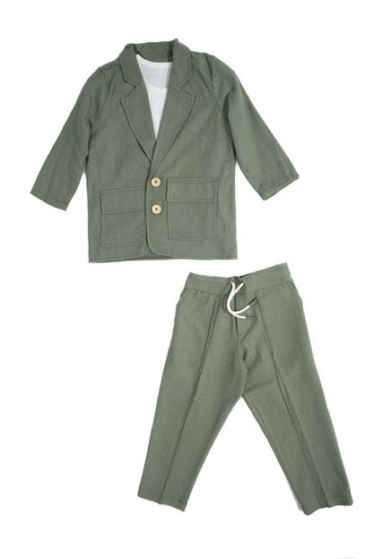 Young 100% Linen Suit Set