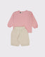 Children's 100% Organic Muslin Long Sleeve T-Shirt and Shorts Pack of 2