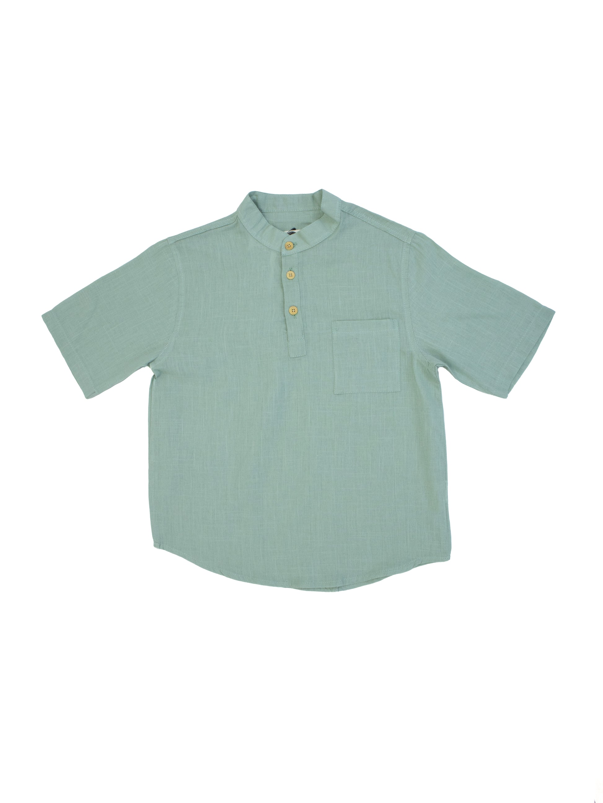 Children's Summer 100% Linen Fabric Collar Shirt