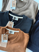 Children's V-Neck Knitwear Collar Selanik Fabric Sweat