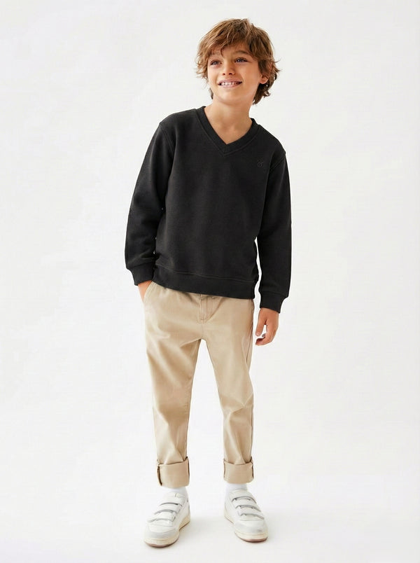 Erkek Çocuk V Yaka Selanik Triko Sweat | 3–9 Yaş | RG Brand | RG1508