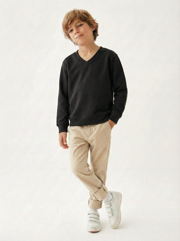 Erkek Çocuk V Yaka Selanik Triko Sweat | 3–9 Yaş | RG Brand | RG1508