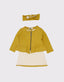 فستان مزين بقطعة أمامية على شكل قلب للأطفال - بدلة كاردييه وعصابة رأس
