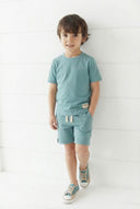 Set aus Basic-Shorts und T-Shirt aus Baumwolle für Kinder