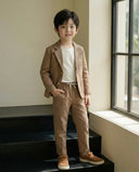 Keten Çizgili Çocuk Takım Elbise