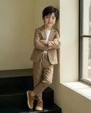 Keten Çizgili Çocuk Takım Elbise