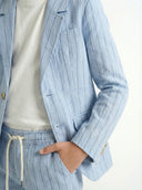 بدلة أطفال مخططة من الكتان