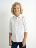 Çocuk Uzun Kollu Gömlek | %100 Doğal Pamuk Keten | 3-9 Yaş | RG1567