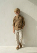 Erkek Çocuk Hakim Yaka Gömlek – 3-9 Yaş %100 Pamuk Uzun Kollu | RG1569