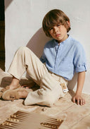 Erkek Çocuk Hakim Yaka Gömlek – 3-9 Yaş %100 Pamuk Uzun Kollu | RG1569