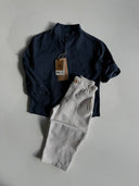 Детская рубашка с воротником-стойкой для мальчиков – 3-9 лет, 100% хлопок, длинные рукава | RG1569